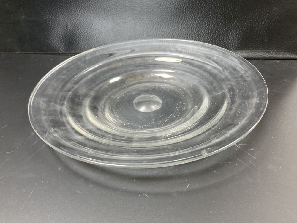 A Whitefriars glass dish, 1930s, 34.5cm